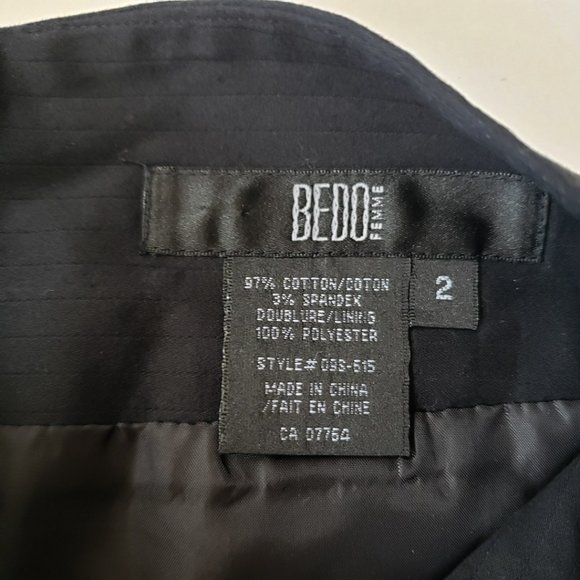 Bedo High Waist Black Classic Pencil Skirt with Slit - Picture 9 of 9